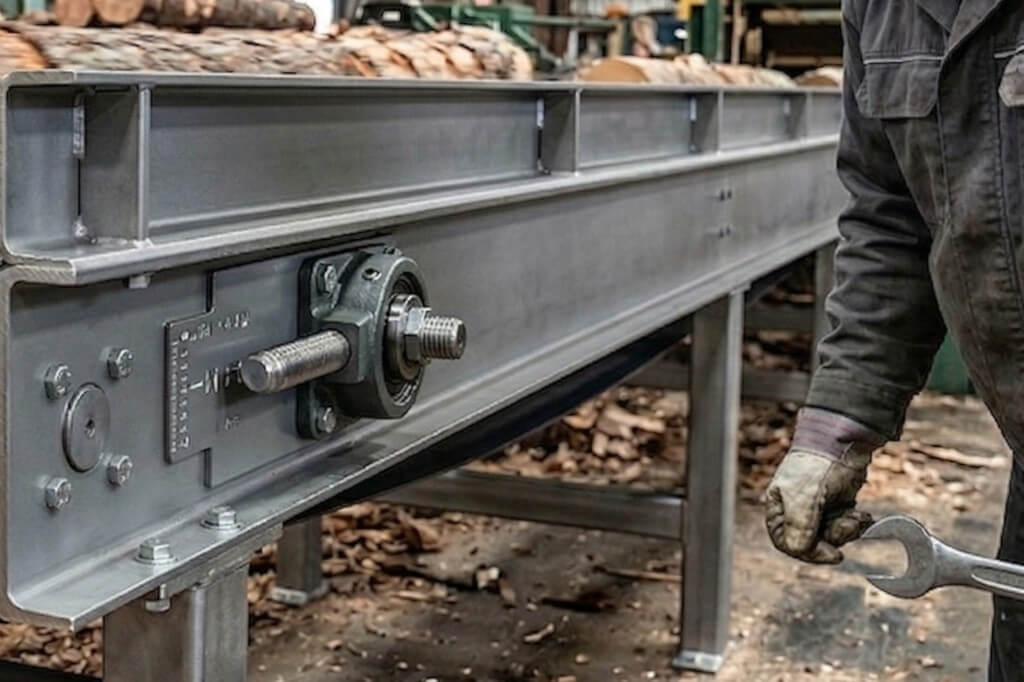 Tenditore Nastro Trasportatore per Legna Tenditore Nastro Trasportatore per Legna