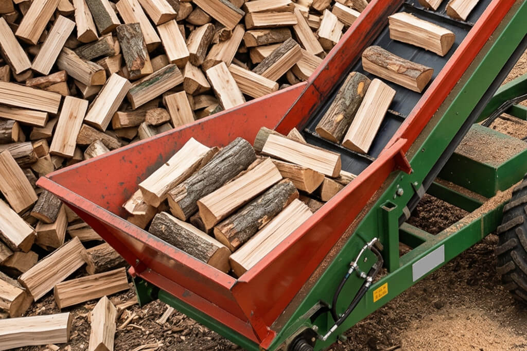 Tramoggia Nastro Trasportatore per Legna Tramoggia Nastro Trasportatore per Legna
